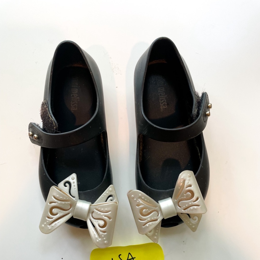 Mini Melissa Ultra Girl Bow Shimmer White